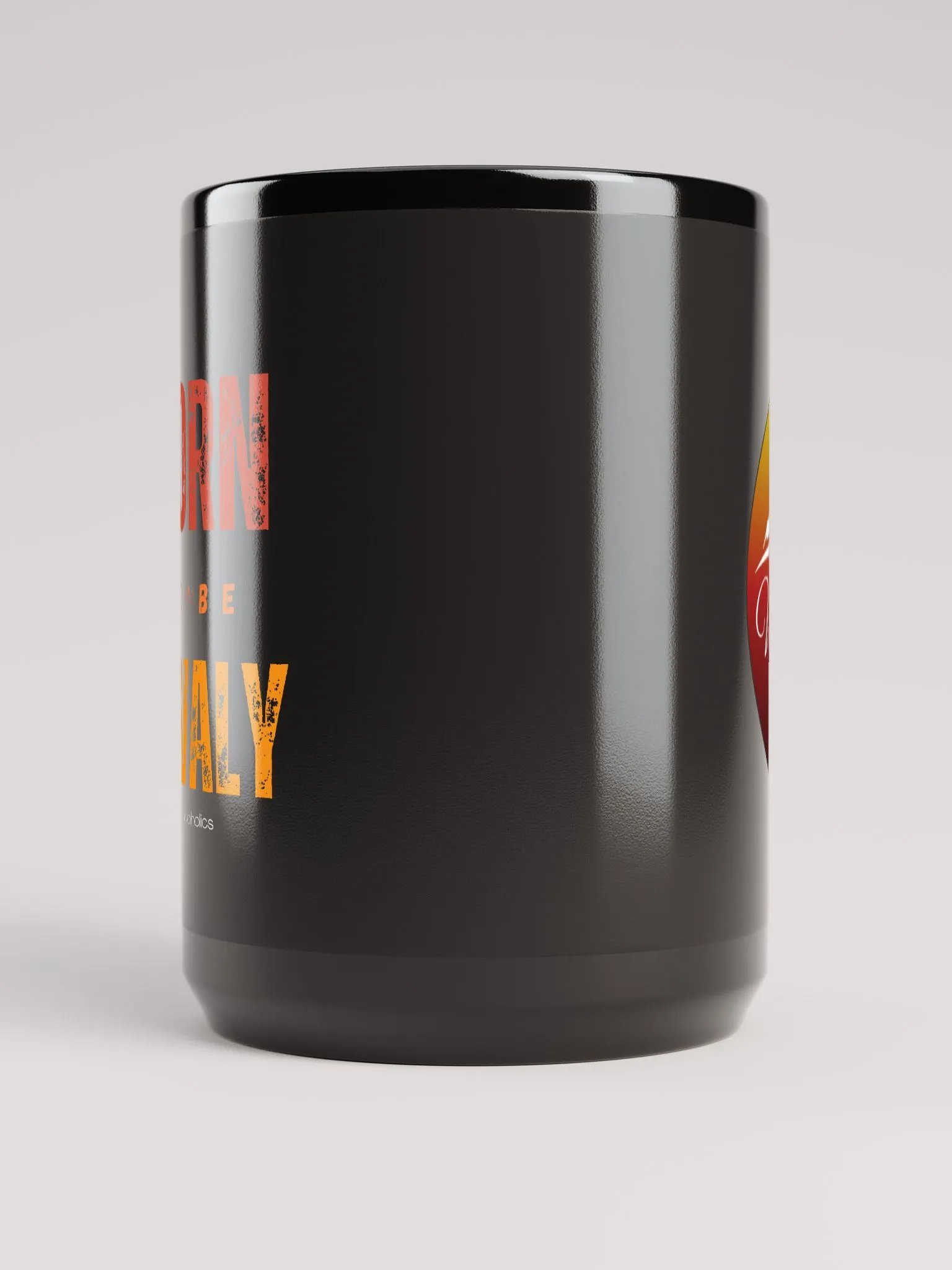 Lava-Inspired Black Glossy Mug product image (5)