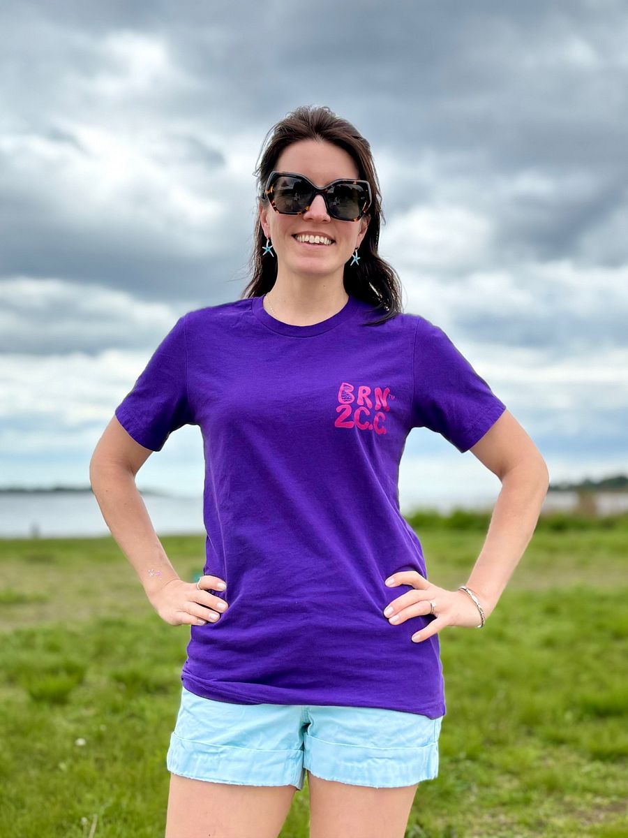 Women's | BOURNE to Cape Cod™ | Supersoft T-Shirt by Bella+Canvas | Vibrant Pink Logo on Bright Colors product image (1)