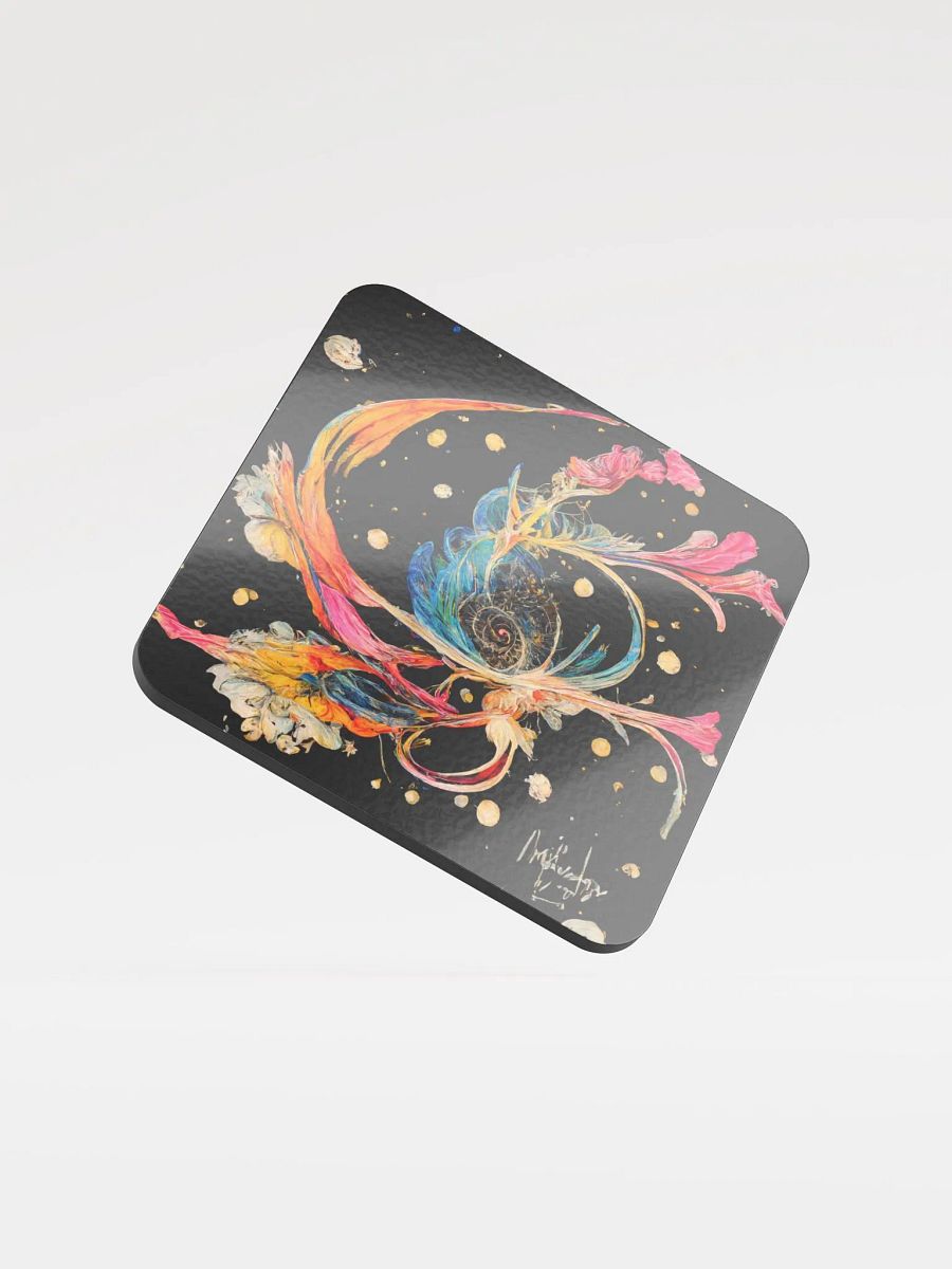 Whimsical Floral Swirl Cork Coaster product image (1)