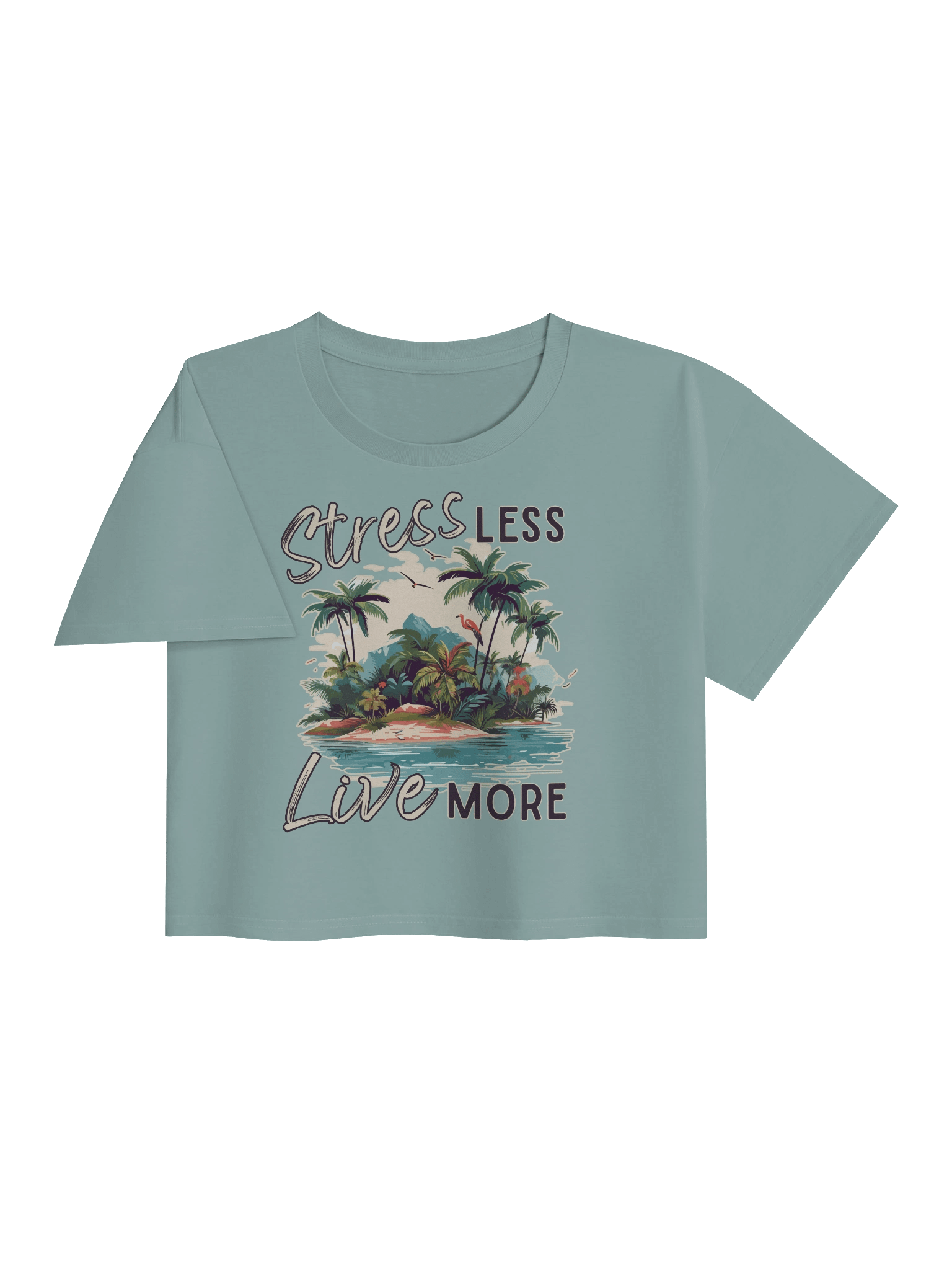 Stress Less Live More Women's Crop Top product image (3)