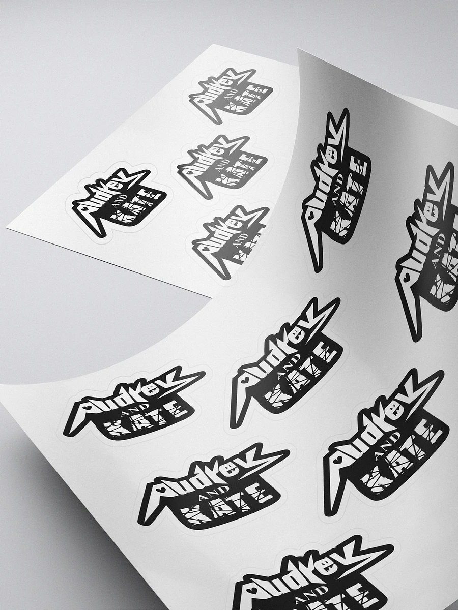 Audrey and Kate Official Square White Logo Stickers product image (4)