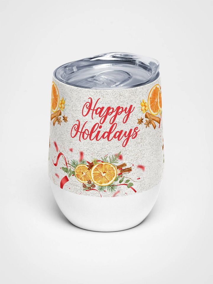Festive Holiday Wine Tumbler gift for moms dads friends colleagues product image (1)