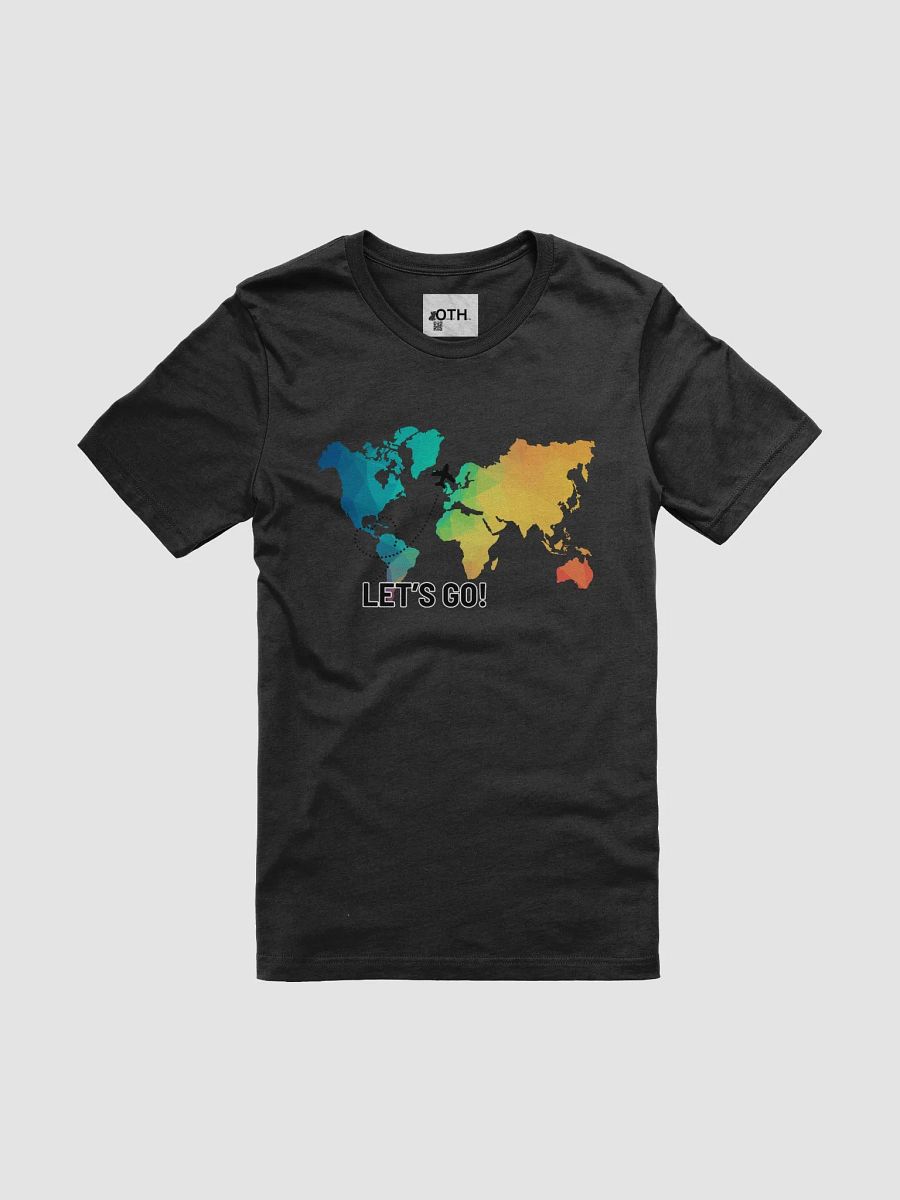 Polygonal World Map Let's Go T-Shirt product image (4)