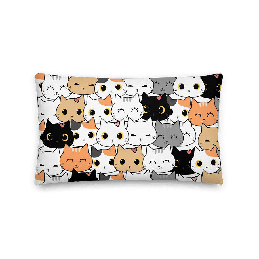 Whimsical Cat Faces Pillow product image (1)
