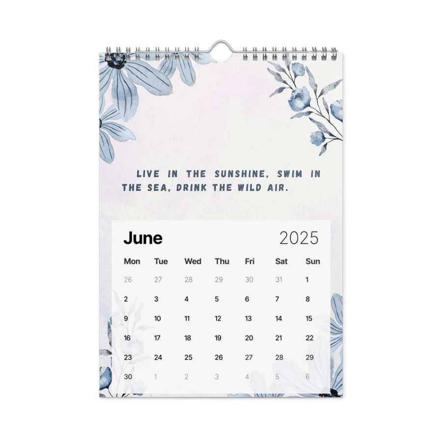 FLORAL INSPIRATIONAL QUOTES WALL CALENDAR 2025 product image (8)