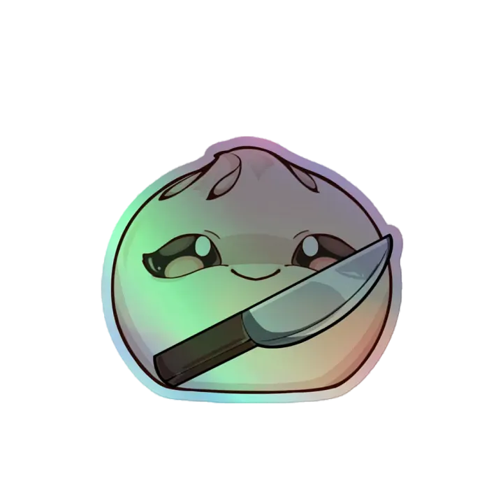 Knife Bun Holographic Sticker product image (2)