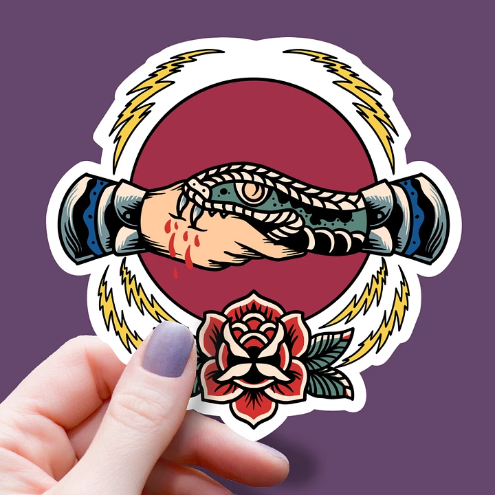 Sticker - Handshake With A Snake product image (1)