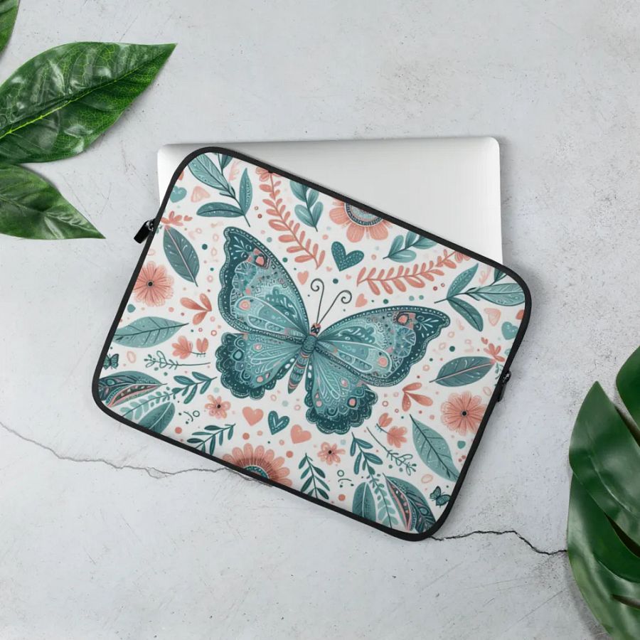 Whimsical Butterfly Laptop Sleeve product image (2)