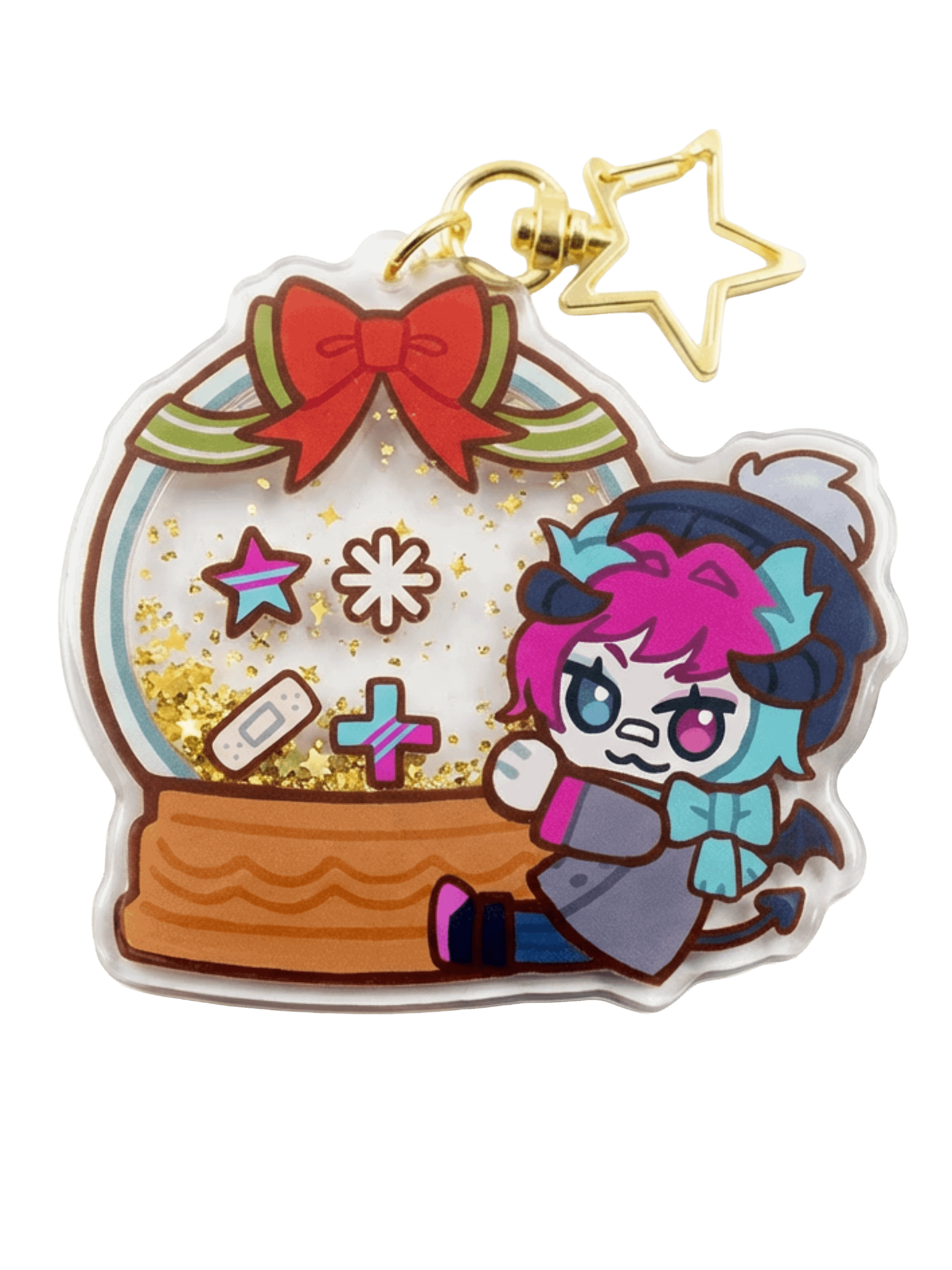 Fream’s Chaos Charm Snow Globe | Holographic Shaker Keychain product image (1)