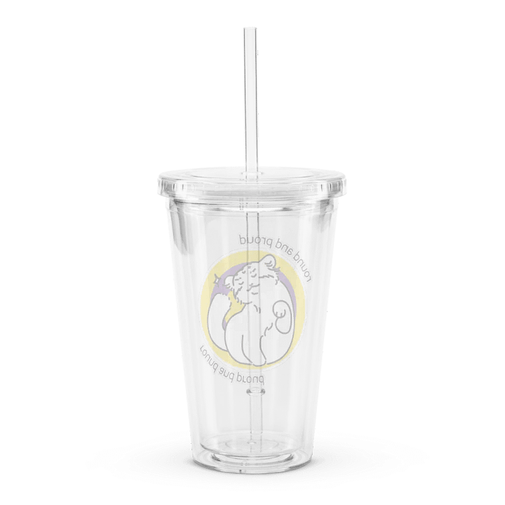 Round and Proud Manul Intersex Version - Transparent Cup & Straw product image (2)