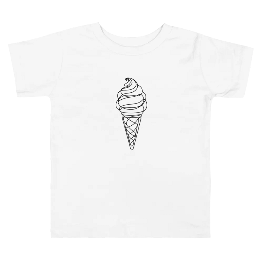 Sweet Summer Vibes: Ice Cream Line Art Toddler T-Shirt product image (22)