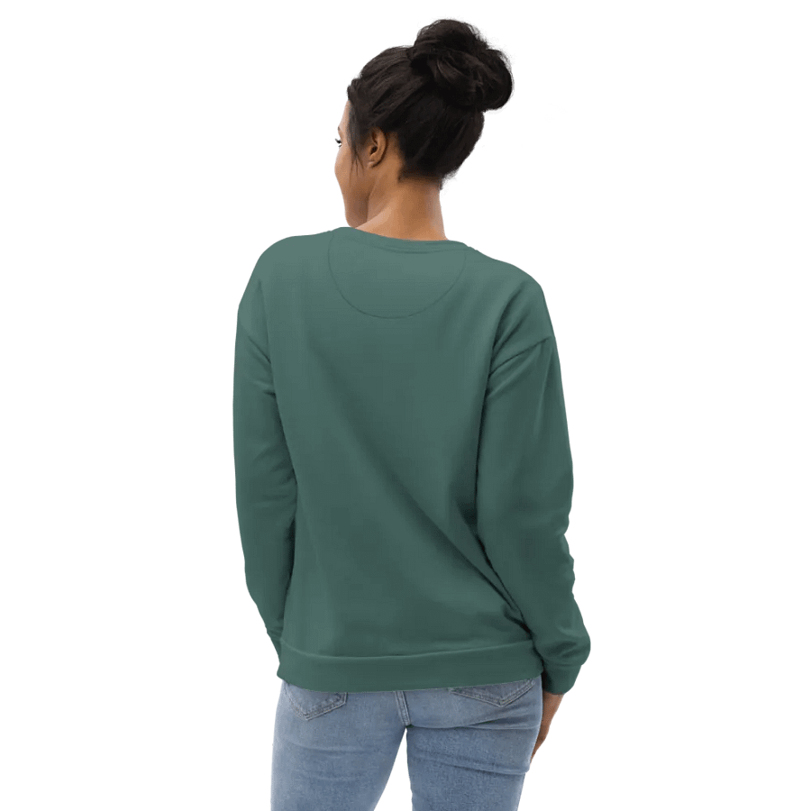 Plain Medium Dark Green Soft Summer Unisex Recycled Polyester Heavyweight Premium Sweatshirt by Treasure Pie product image (11)