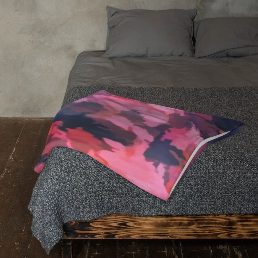 Pink Camo Throw Blanket product image (23)