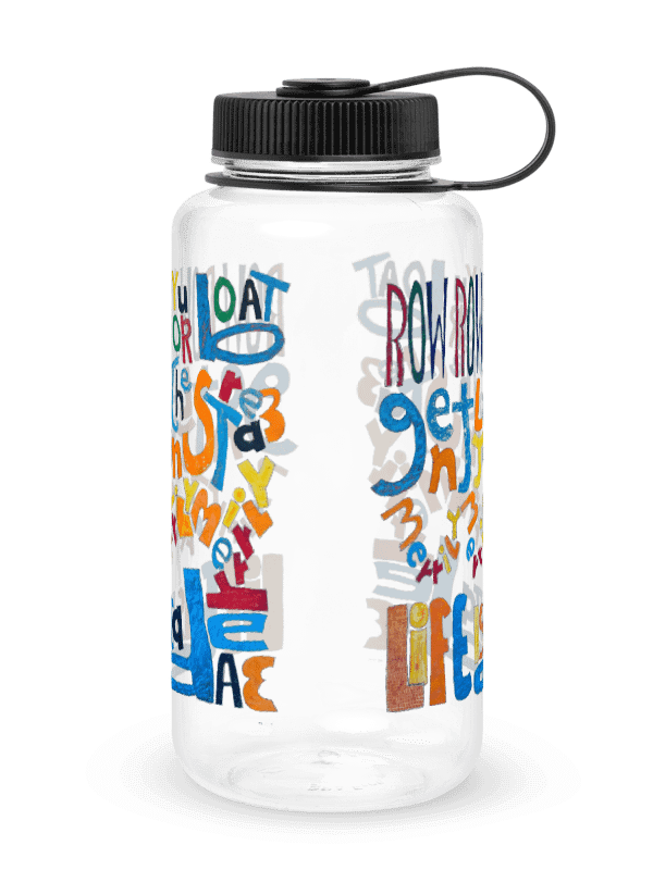 Row Row Row Your Boat Wide Mouth Plastic Water Bottle product image (2)