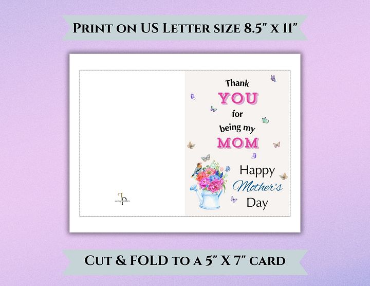 Flowers & Love Mother's Day Card product image (2)