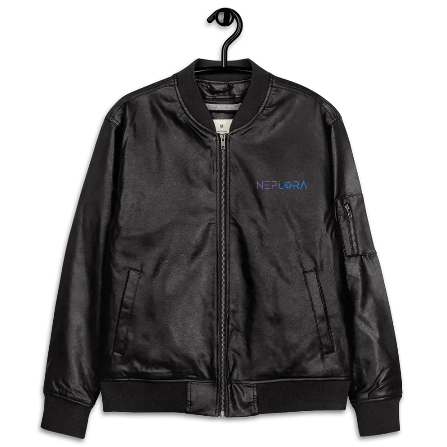 Neplora Leather Bomber Jacket product image (12)