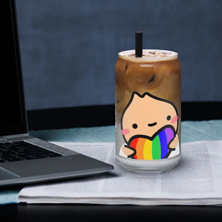 Dumpling Pride Heart | Can-Shaped Glass product image (1)