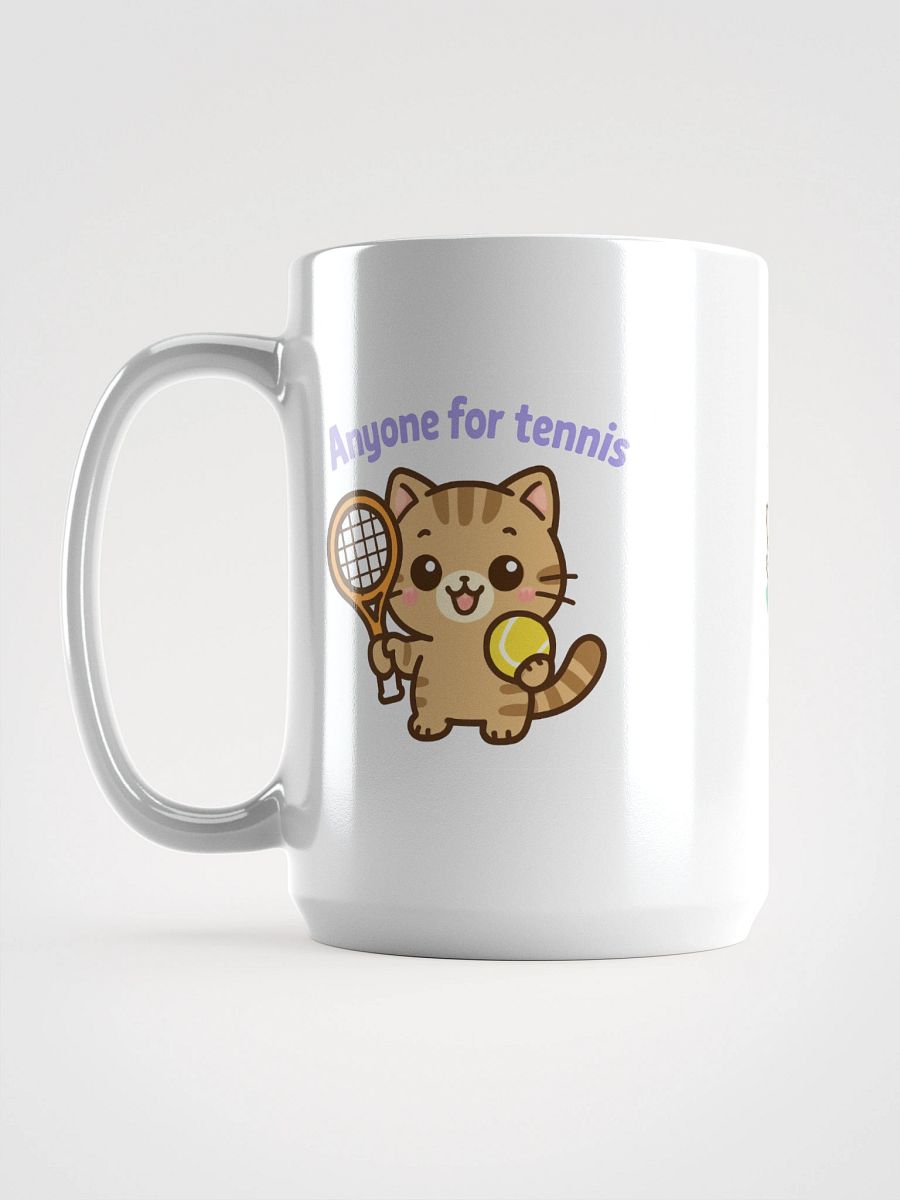 Tennis Cat White Glossy Mug product image (6)