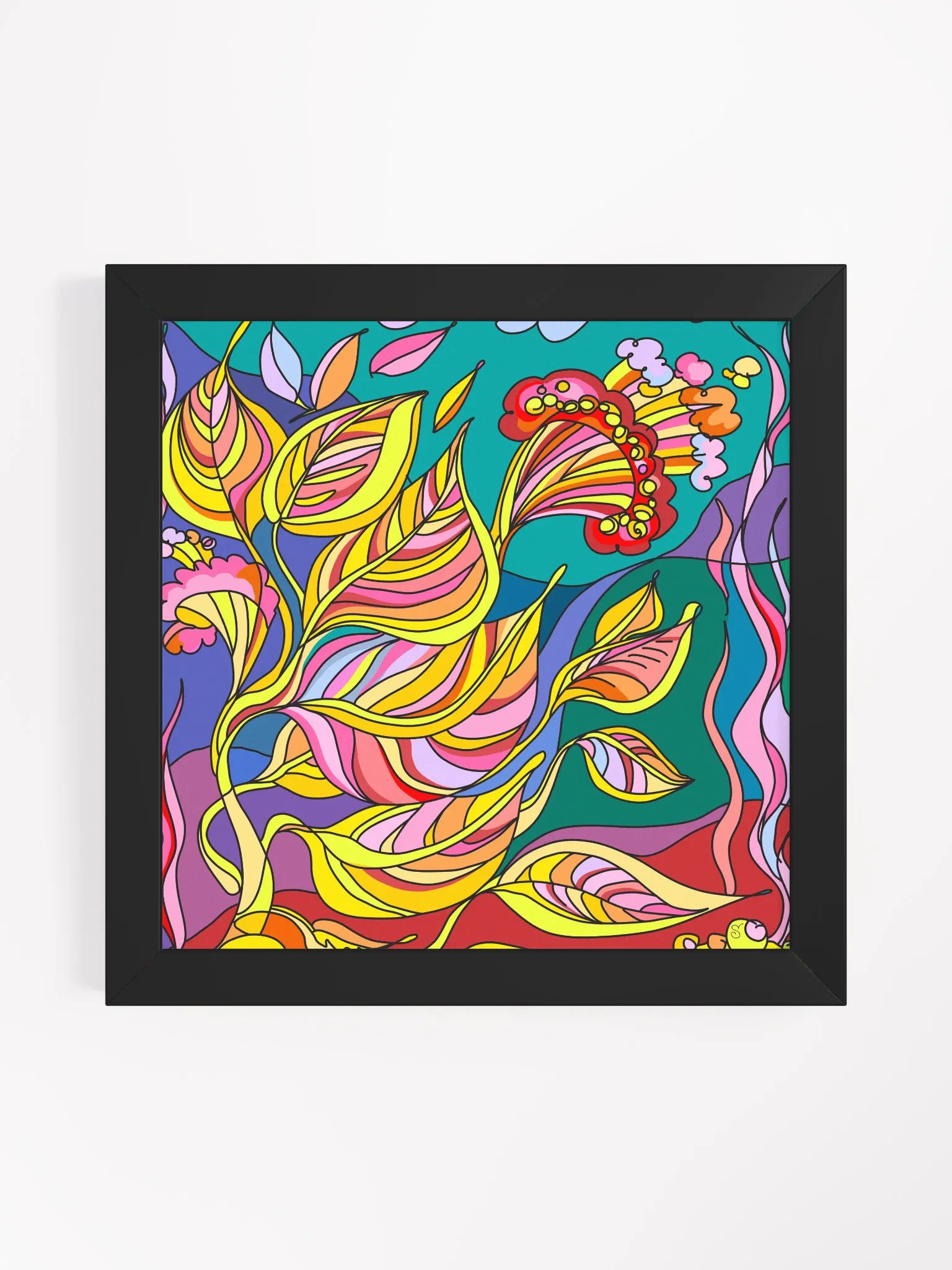 Vibrant Flora: Framed Abstract Poster - Paradise Landscapes No. 3 product image (11)