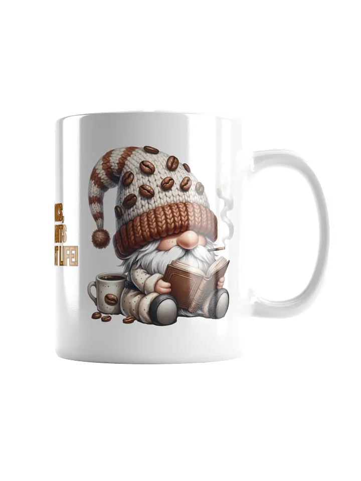 Coffee books bad habits Gnome life Ceramic Mug product image (1)