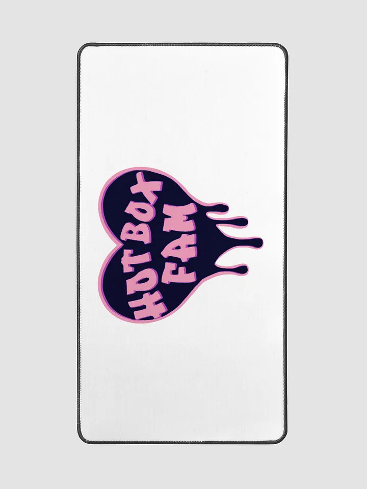 HOT BOX FAM BLACK AND PINK LOGO DESK MAT product image (2)
