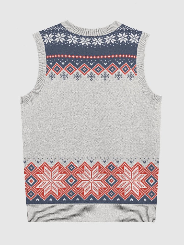 Snow Much Expression Knitted V-Neck Vest product image (2)