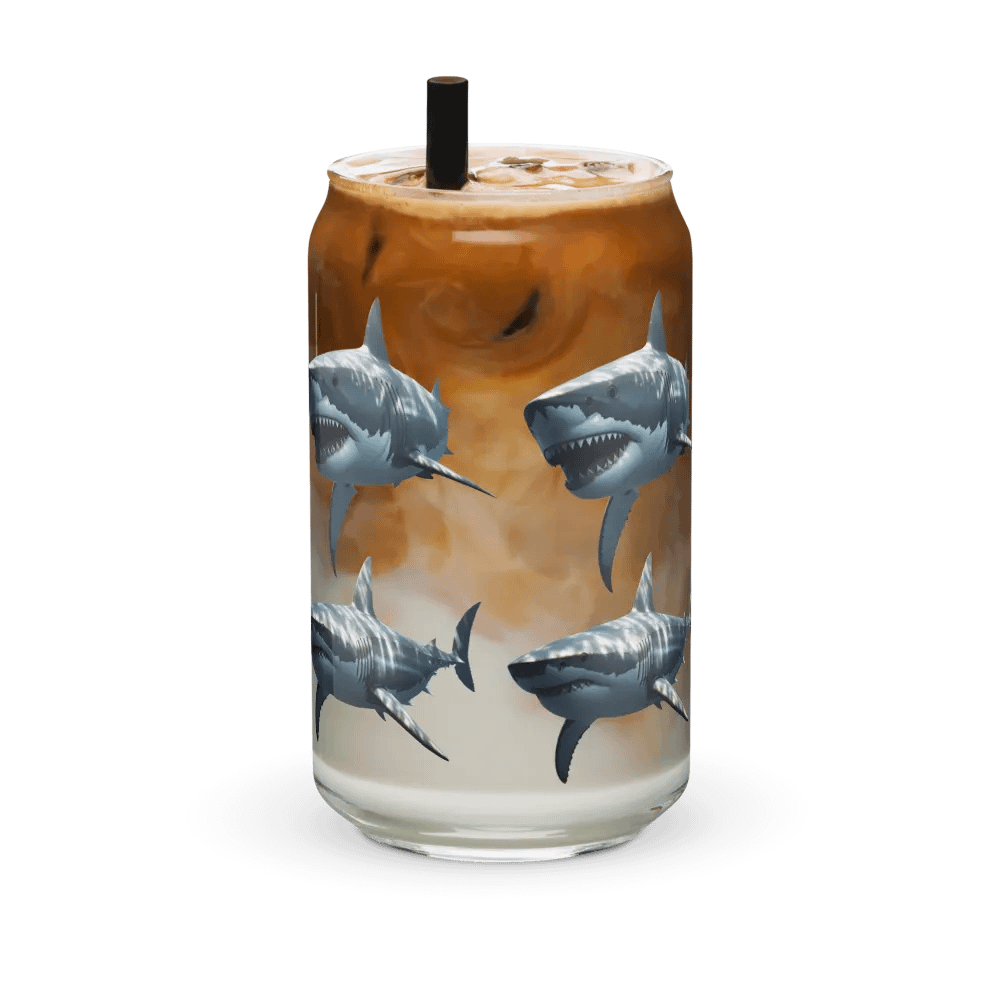 Shark Attack Can-Shaped Glass product image (36)