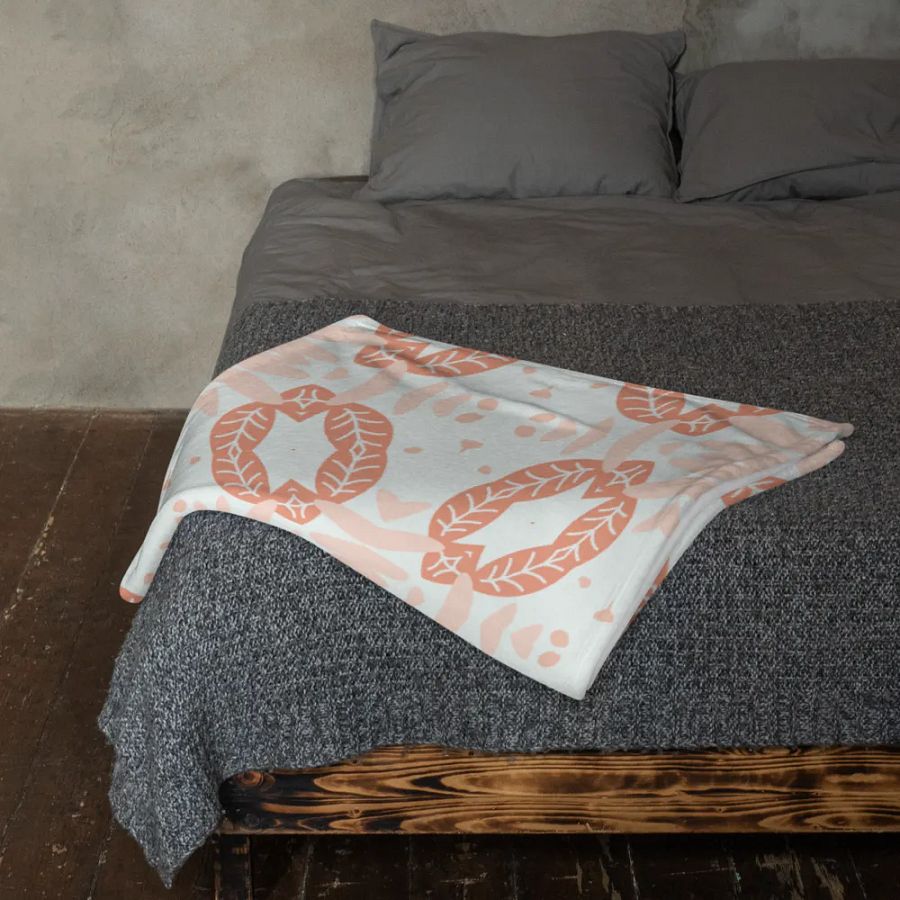 Abstract Orange Leaves Blanket product image (10)