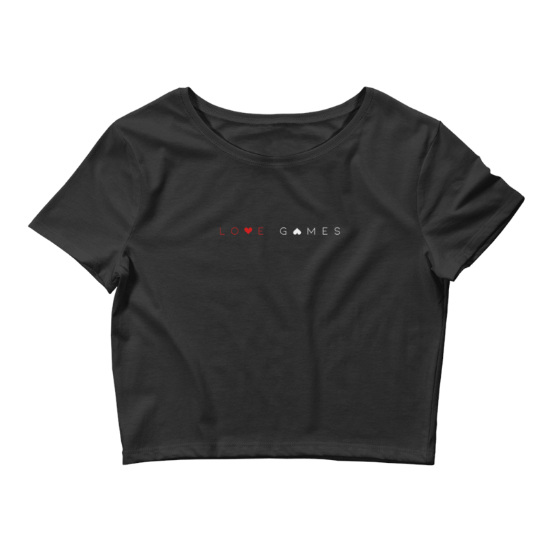 Love Games Women's Crop Tee - Black product image (1)