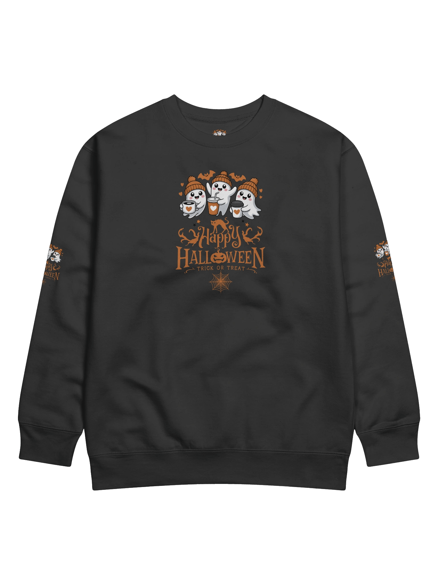 Happy Halloween Trick or Treat Ghost Sweatshirt product image (1)