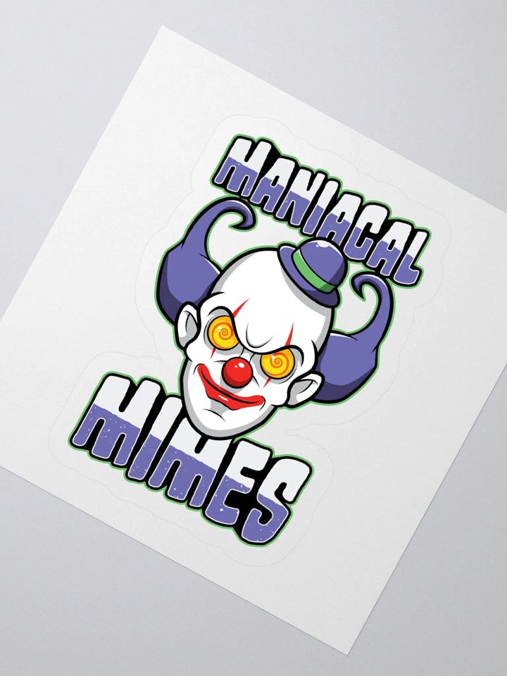 Maniacal Mimes Creepy Clown Sticker – Funny & Spooky Horror Decal product image (4)