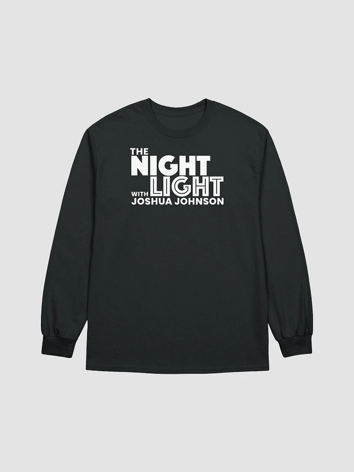 The Night Light Long Sleeved Shirt (white text) product image (1)