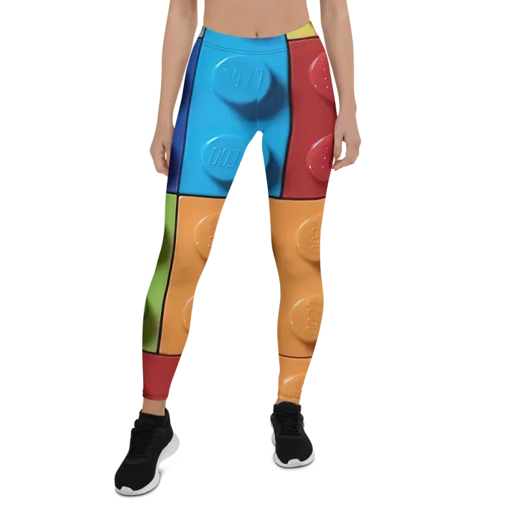 Colorful Interlocking Brick Leggings product image (1)