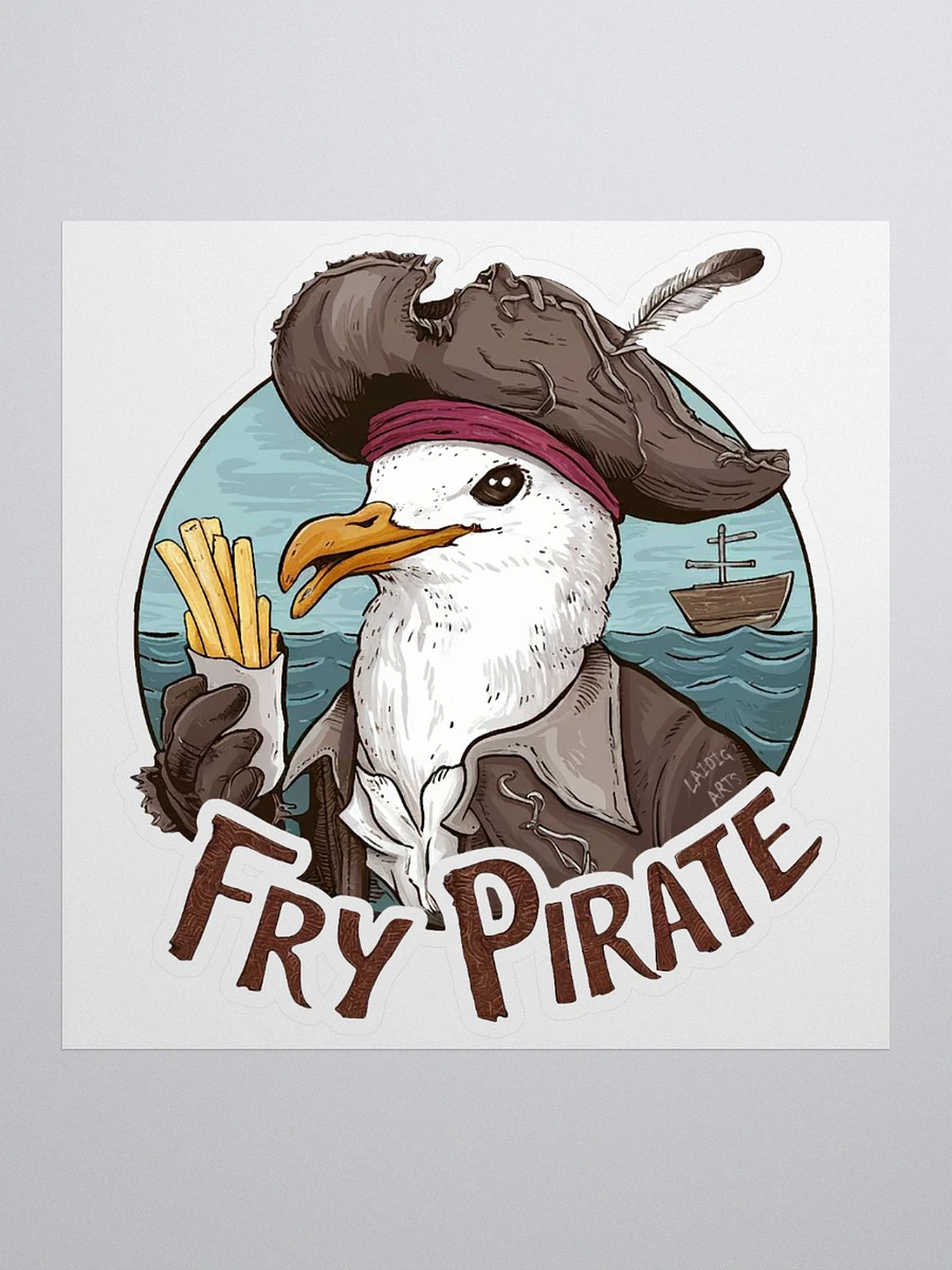 Fry Pirate Seagull Sticker product image (3)