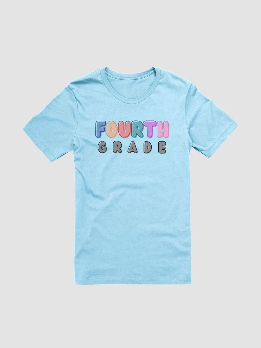 4th Grade Teacher Bubble Letters Graphic T-Shirt product image (2)