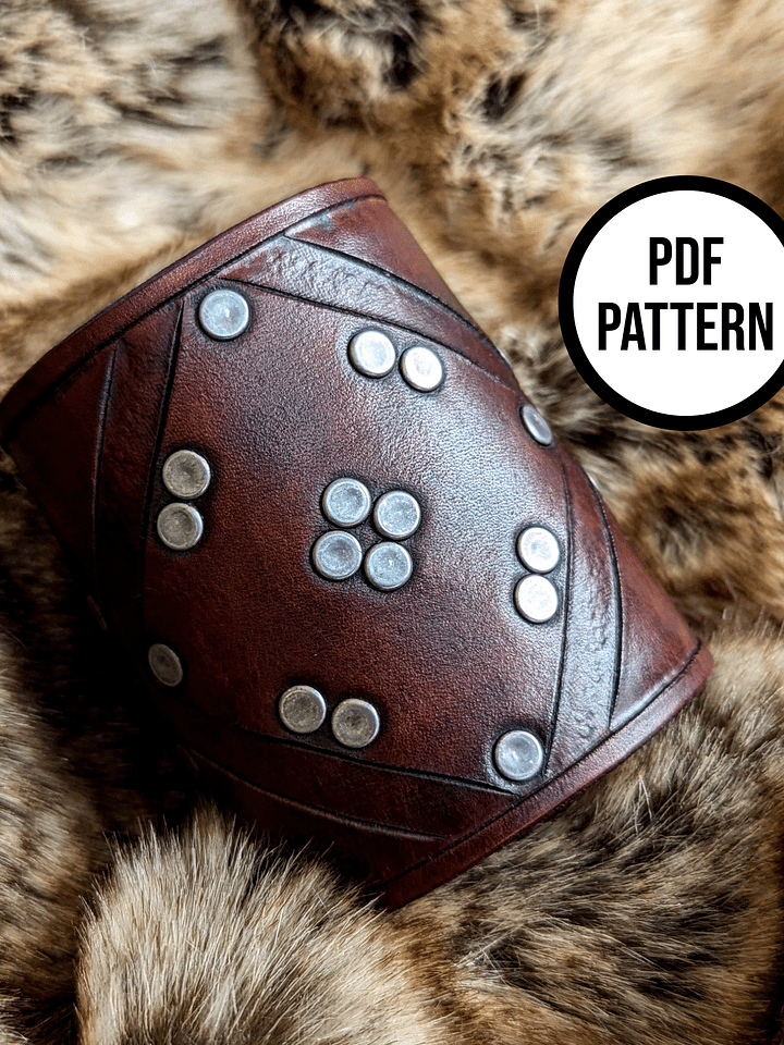 Stark Leather Cuff - Everyday Cosplay PDF Pattern for Leatherwork product image (1)
