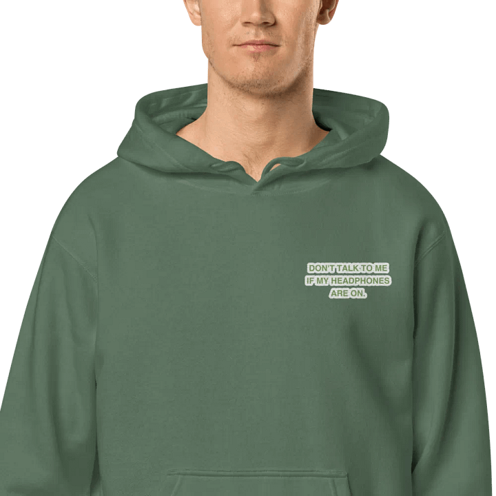 L.C. HEADPHONES ON (bubble design) embroidered pigment hoodie product image (2)