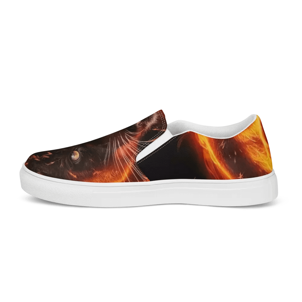 Ethereal Panther Fire and Ice Women's Slip-On Canvas Shoes product image (10)