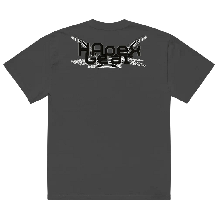Black HApex Gear Black Logo Premium Oversized Faded T-Shirt product image (2)