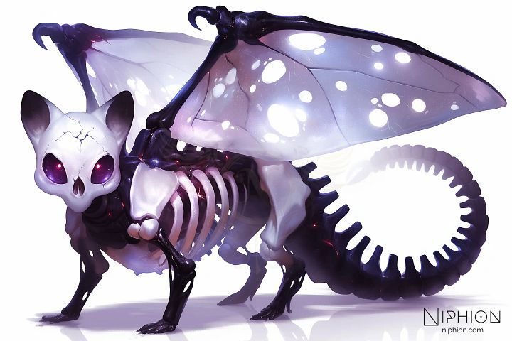 Necrocritter #3 – Exclusive Digital Art | Cute Skeleton Fantasy Creature product image (1)