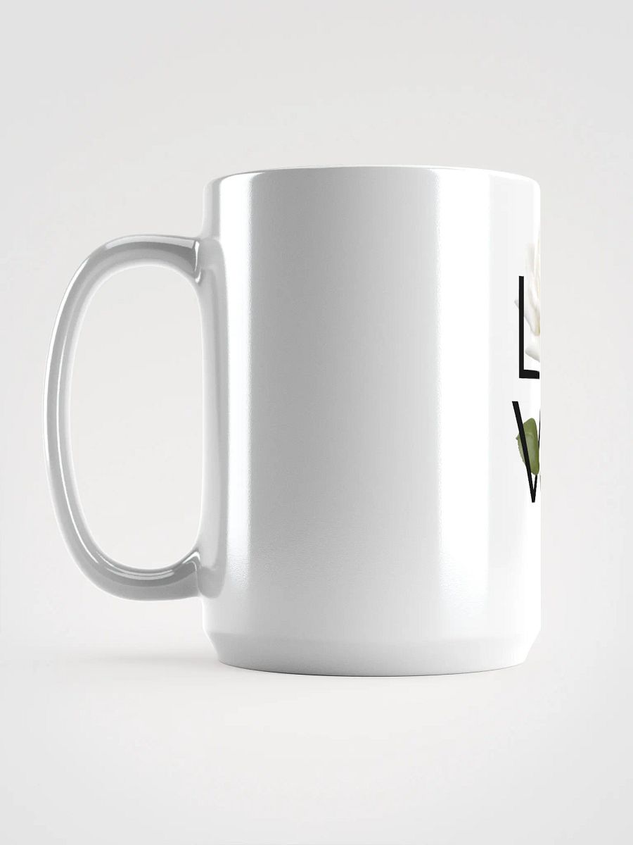 'Love' White Rose White Glossy Mug product image (2)