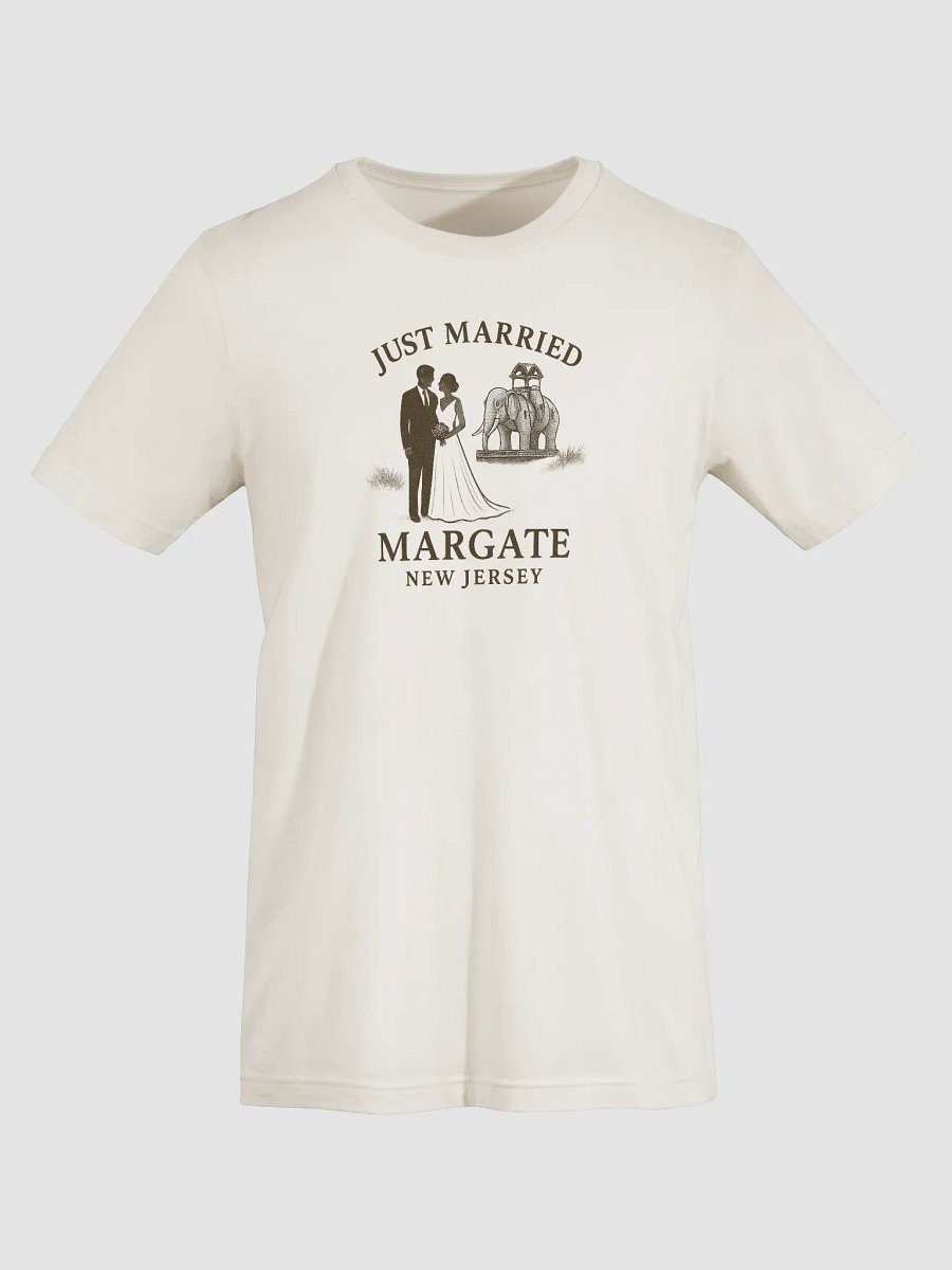 Margate NJ "Just Married" Ultra-Soft Wedding Tee product image (5)