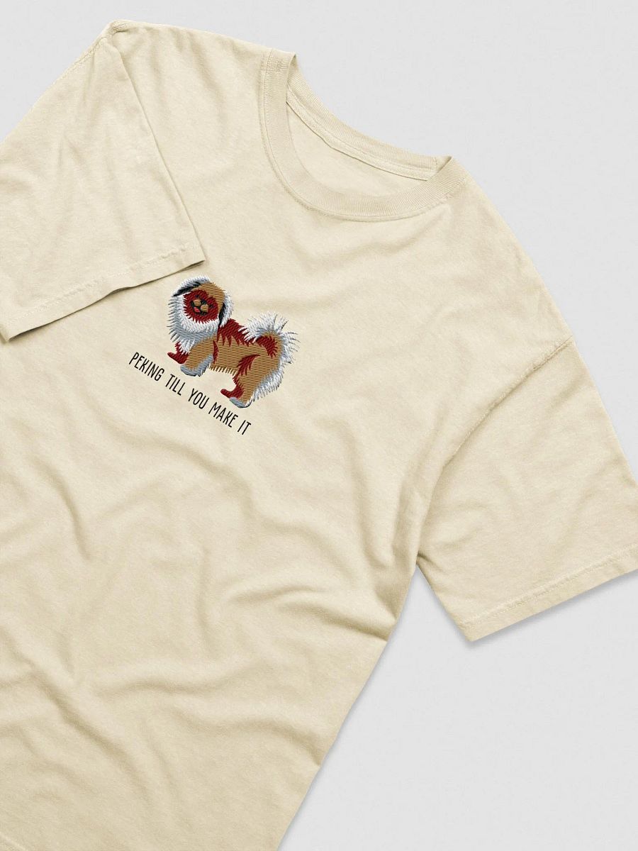 Peking Till You Make It T-Shirt(Embroidered) of a Pekingese(Brown) product image (6)