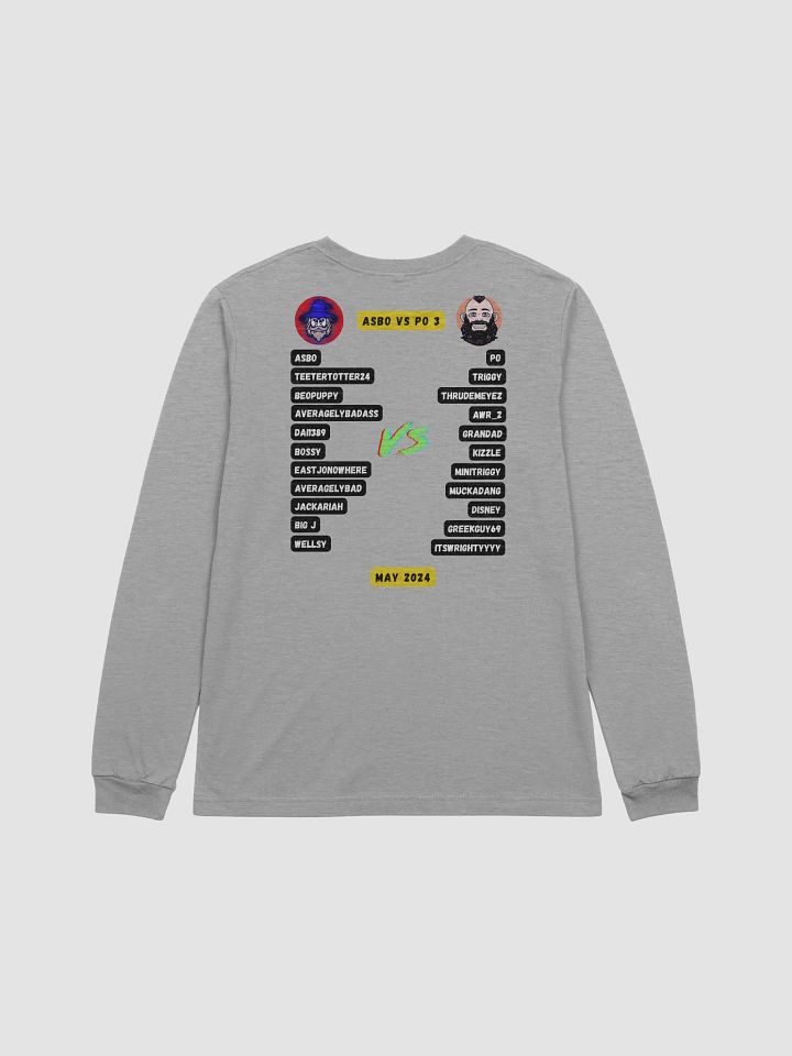 Asbo Vs Po 3 Team List Long Sleeve Tee product image (2)