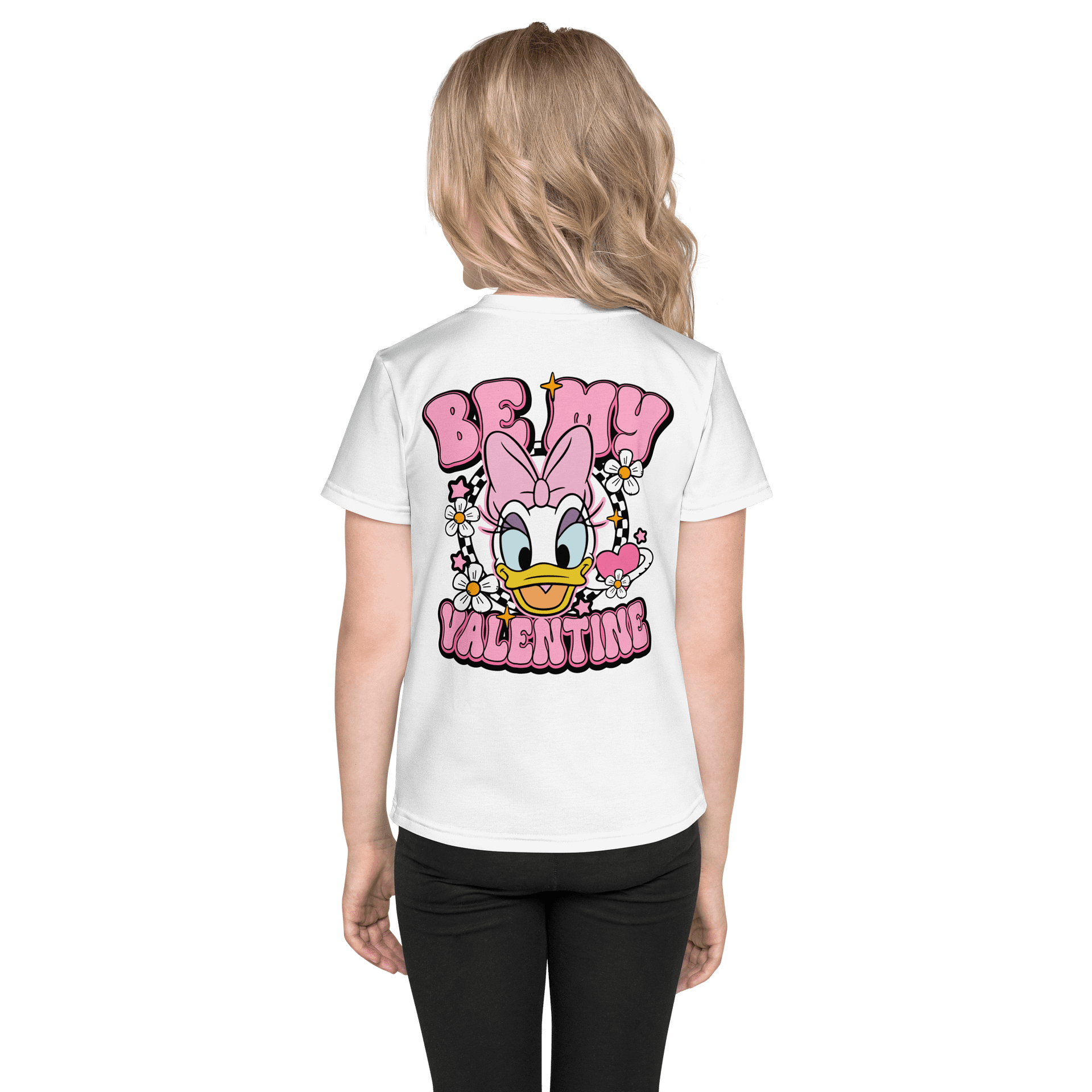 Kids Crew Neck T-Shirt Valentine Shirt Retro Mouse product image (4)
