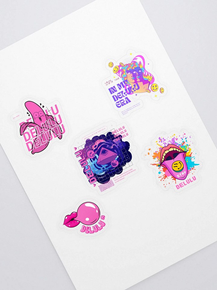 Colorful Delulu Sticker Sheet product image (2)