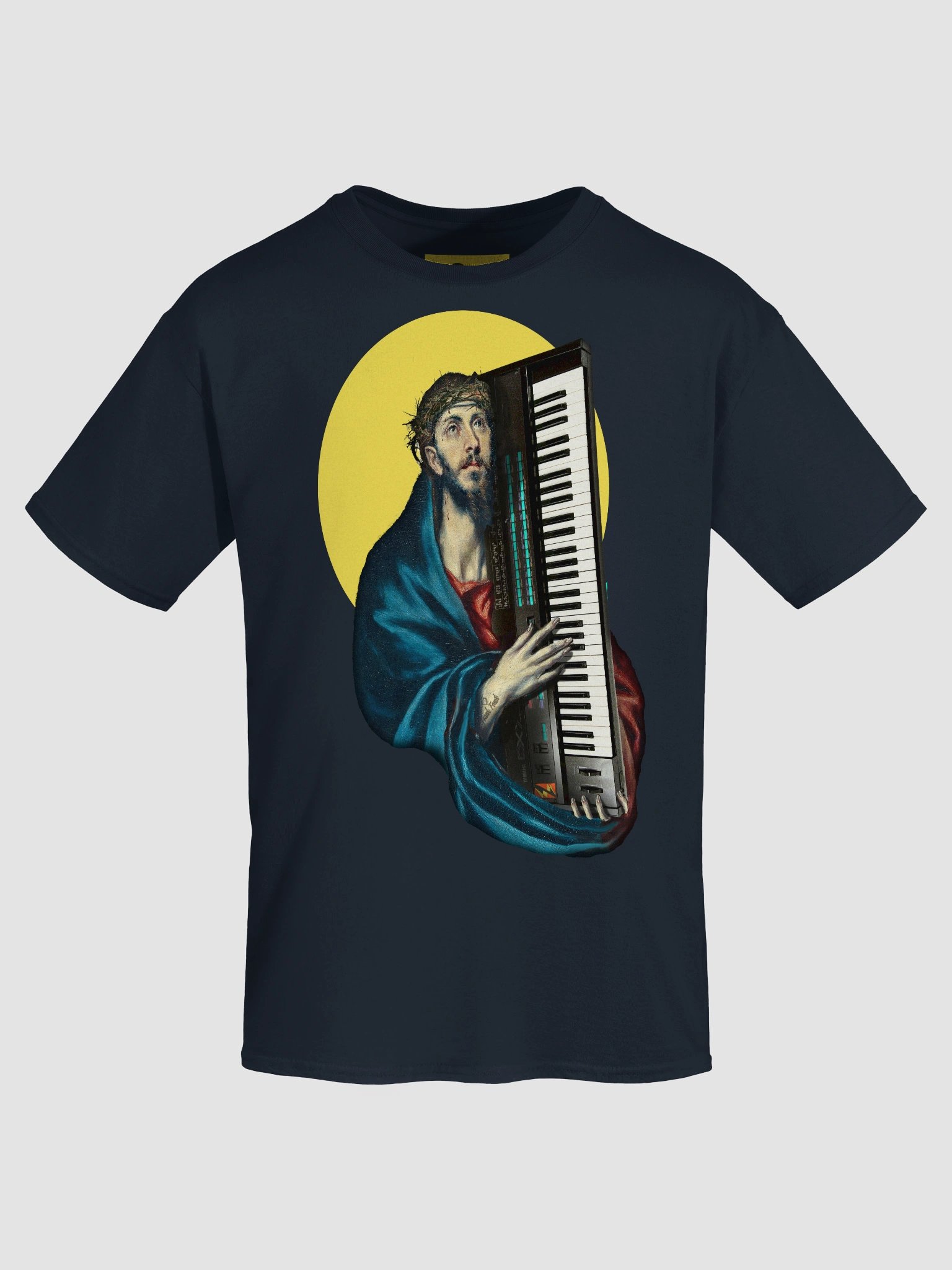 Christ Carrying the DX7 (Yamaha DX7) , EDM Tecno Unisex t-shirt product image (7)