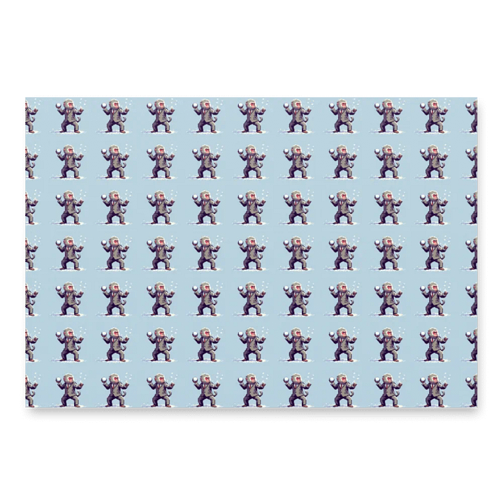 Pixel Art Monkey Business Wrapping Paper product image (2)