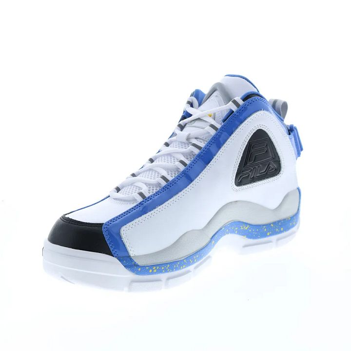 White Leather Athletic Basketball Shoes product image (2)