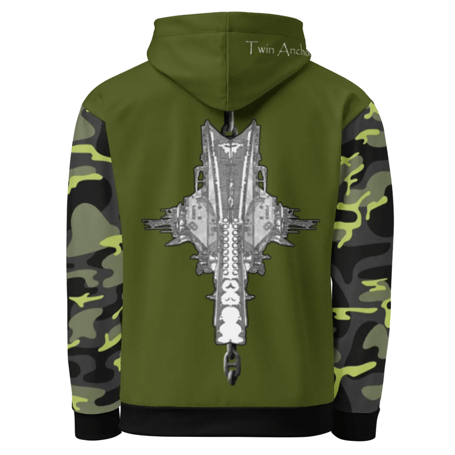 Camouflage & Green Foss double tug Sketch Hoodie product image (3)